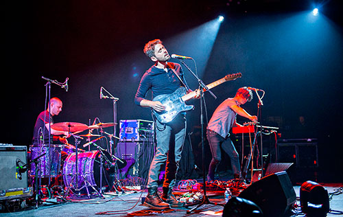 The Antlers perform on stage at the Fox Theatre in Atlanta on Monday, April 27, 2015. 