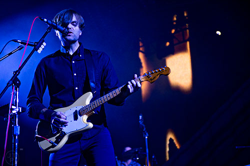 Death Cab for Cutie's Ben Gibbard performs on stage at the Fox Theatre in Atlanta on Monday, April 27, 2015. 