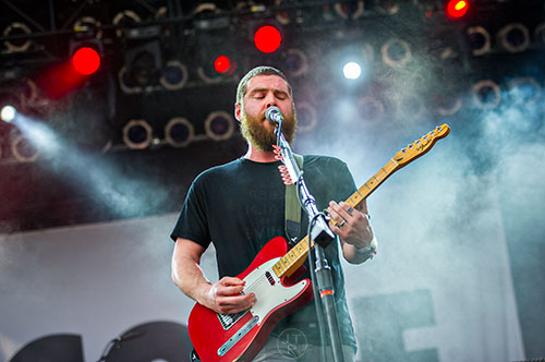 Manchester Orchestra's Andy Hull performs during the first day of the Shaky Knees Music Festival at Central Park in Atlanta on Friday, May 8, 2015. 