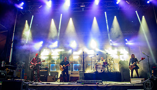 The Pixies perform on stage during the first day of the Shaky Knees Music Festival at Central Park in Atlanta on Friday, May 8, 2015. 