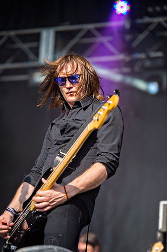 Brad Truax performs with Interpol during the Shaky Knees Music Festival at Central Park in Atlanta on Saturday, May 9, 2015. 