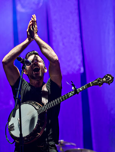 Scott Avett performs during the Shaky Knees Music Festival at Central Park in Atlanta on Saturday, May 9, 2015. 
