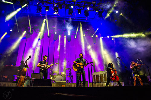 The Avett Brothers perform during the Shaky Knees Music Festival at Central Park in Atlanta on Saturday, May 9, 2015.