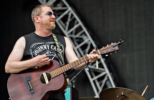 Cracker's David Lowery performs during the Shaky Boots Music Festival at Kennesaw State University on Sunday, May 17, 2015. 