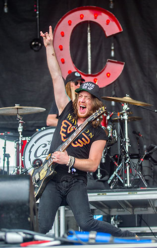 The Cadillac Three's Jaren Johnston performs during the Shaky Boots Music Festival at Kennesaw State University on Sunday, May 17, 2015. 
