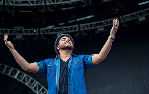 The Eli Young Band's Mike Eli performs during the Shaky Boots Music Festival at Kennesaw State University on Sunday, May 17, 2015.