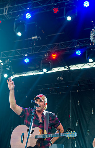 Rodney Atkins performs during the Shaky Boots Music Festival at Kennesaw State University on Sunday, May 17, 2015. 