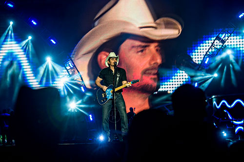Brad Paisley performs during the Shaky Boots Music Festival at Kennesaw State University on Sunday, May 17, 2015. 