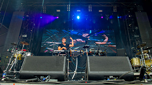 Robert DeLong performs during the CounterPoint Festival at Kingston Downs in Rome on Sunday, May 24, 2015. 