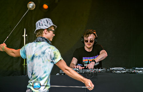 Minnesota (right) performs during the CounterPoint Festival at Kingston Downs in Rome on Sunday, May 24, 2015.