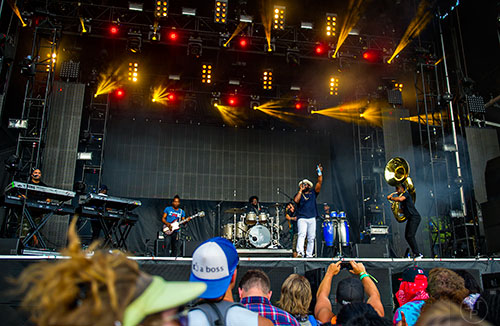 The Roots perform during the CounterPoint Festival at Kingston Downs in Rome on Sunday, May 24, 2015.