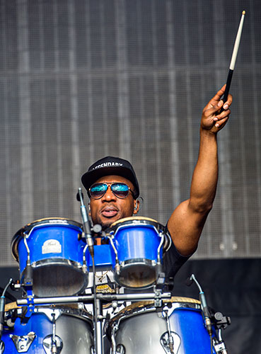 The Roots' Frank Knuckles performs during the CounterPoint Festival at Kingston Downs in Rome on Sunday, May 24, 2015.