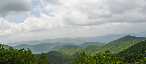 A view of the Blue Ridge Mountains along the Blue Ridge Parkway outside of Asheville, North Carolina on Tuesday, June 23, 2015.