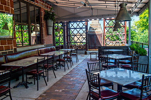 The outdoor patio at Restaurant Marcel in Atlanta on Friday, July 10, 2015.