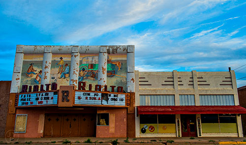 The Rialto Theater in downtown Brownfield, Texas on Wednesday, July 15, 2015.