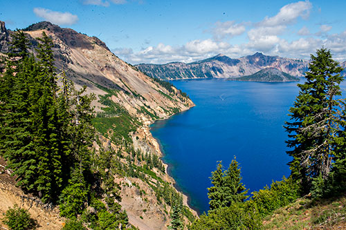 Wizard Island can be seen from Sun Notch in Crater Lake National Park in Oregon on Sunday, July 26, 2015.