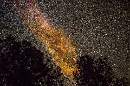 The Milky Way taken from Dogtown Lake Campground in Arizona on Thursday, July 16, 2015.