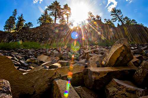 Devil's Postpile National Monument in California on Monday, July 20, 2015.