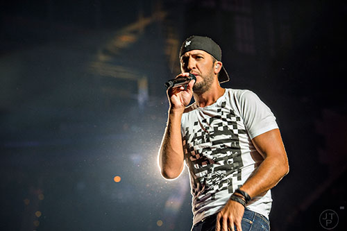 Luke Bryan performs at Philips Arena in Atlanta on Friday, August 21, 2015. 