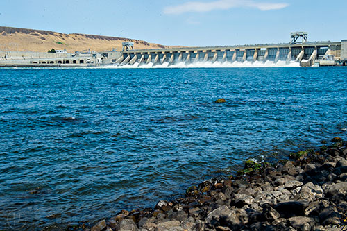 McNary Dam along the Columbia River on the border of Washington state and Oregon on Tuesday, August 4, 2015.