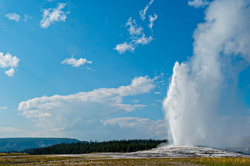 Old Faithful inside Yellowstone National Park in Wyoming on Thursday, August 6, 2015.