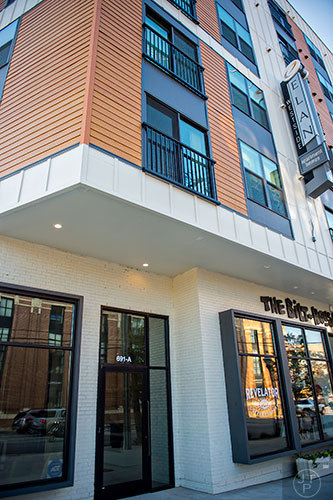 Revelator Coffee is one of the offerings on the ground floor of the Elan Westside luxury apartments development at the corner of 14th St. and Howell Mill Rd. in Atlanta.  Looking for it on your GPS? The address is 691 14th St. NW