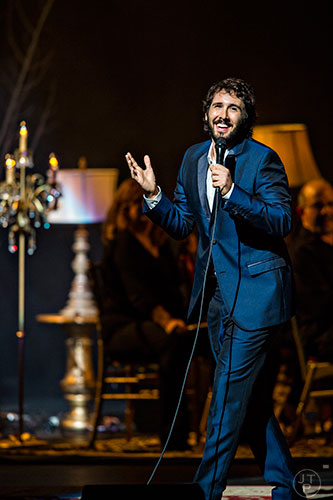 Josh Groban performs on stage at the Cobb Energy Center for Performing Arts in Atlanta on Saturday, September 12, 2015.    