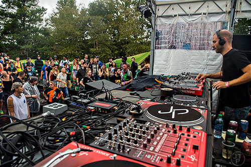 Kid Hops performs during TomorrowWorld in Chattahoochee Hills on Saturday, September 26, 2015. 