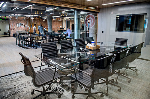 One of the many conference rooms at Industrious.