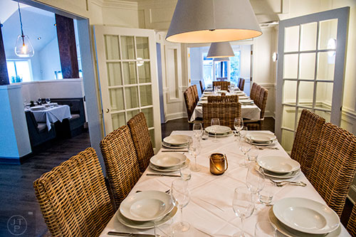 There are three private rooms off of the main dining room inside Cape Dutch off of Cheshire Bridge Rd. in Atlanta.