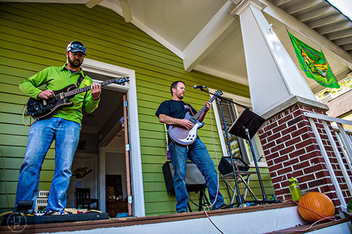 Spackle performs during the Oakhurst Porch Fest on Sunday, October 18, 2015. 