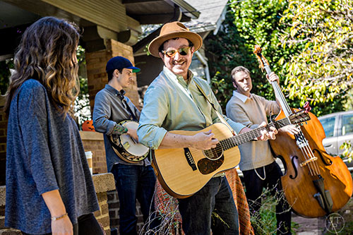 Book Club performs during the Oakhurst Porch Fest on Sunday.