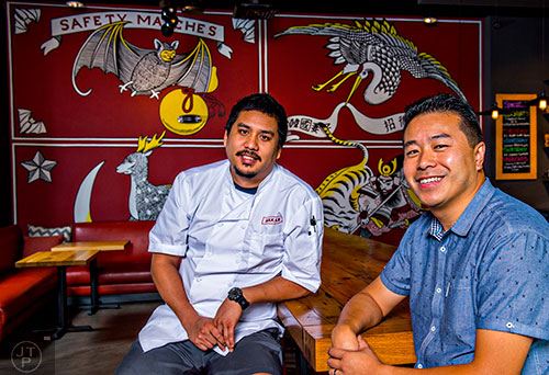 Michael Lo (right) and George Yu are the creative and culinary geniuses behind the magic at Makan in Decatur.