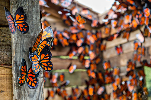Dorothy O'Connor and Craig Appel's piece for Art on the Beltline "Swarm of Butterflies".