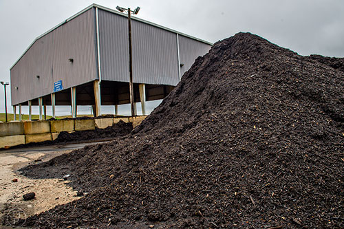 A pile of composting mulch sits in the Seminole Road Landfill on Wednesday, November 4, 2015. 