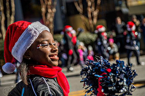 Zuri Hill marches in the 2015 Children's Christmas Parade in Atlanta on Saturday, December 5, 2015. 