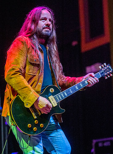 Blackberry Smoke's Paul Jackson performs on stage during a tribute to the late Alex Cooley at the Tabernacle in Atlanta on Saturday, January 9, 2016. 