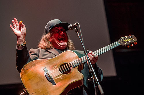 Drivin' N Cryin's Kevn Kinney performs on stage during a tribute to the late Alex Cooley at the Tabernacle in Atlanta on Saturday, January 9, 2016. 