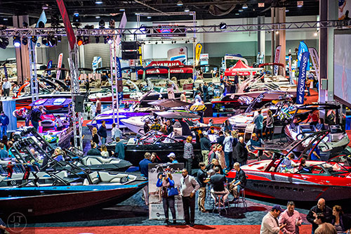 Close to 25,000 people move through the 54th annual Atlanta Boat Show at the Georgia World Congress Center in Atlanta on Saturday, January 16, 2016. 