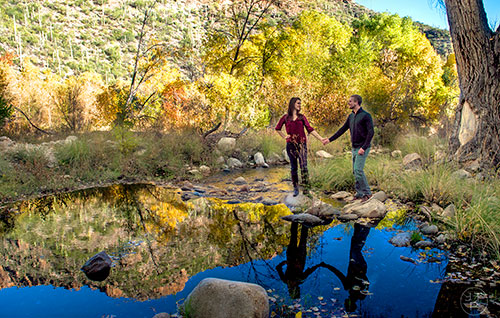 Leigh and Dennis. Sabino Canyon in Tucson Arizona.
