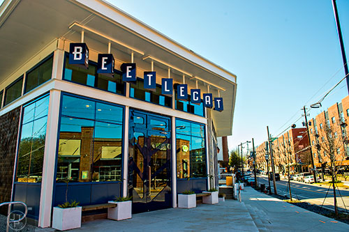 BeetleCat is located at the corner of N. Highland Ave. and Elizabeth St. in Atlanta.