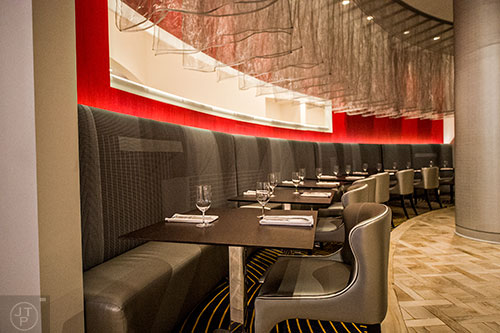 The main dining room of JP Atlanta attached to the new Indigo Hotel off of Peachtree St. in Atlanta.