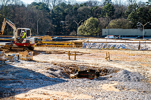 Construction continues on the second phase of a larger eight acre mixed use development between Howell Mill Rd. and Emery St.