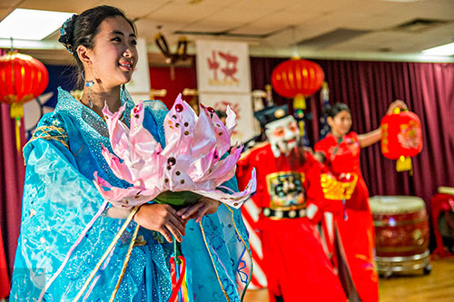 Ye Lu Yeu (left) performs on stage during the Atlanta Chinese Lunar New Year Festival in Chamblee on Saturday, February 13, 2016. 