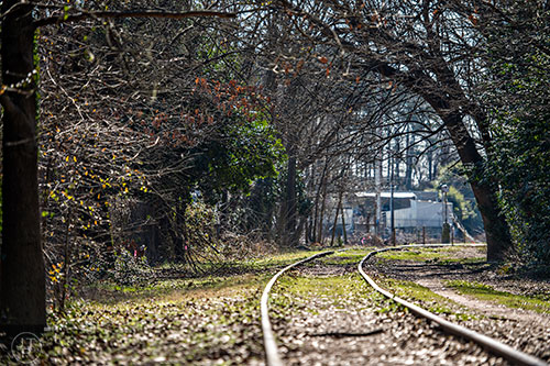 The trail between Wylie St. and Memorial Dr. is not much more than a footpath that follows the railroad tracks.