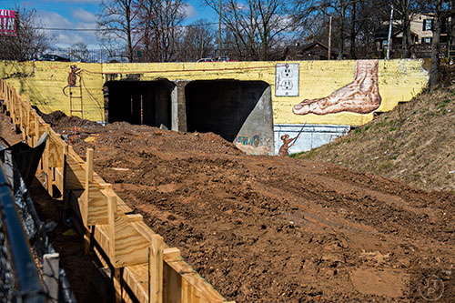 Construction continues along the Westside Trail of the Atlanta Beltline near Gordon White Park in the West End.