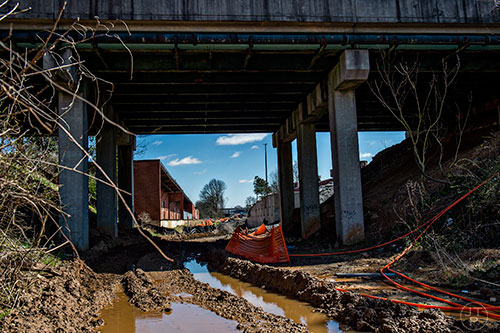 The Westside Trail is under construction. Just a bunch of mud as it runs underneath Lawton St.