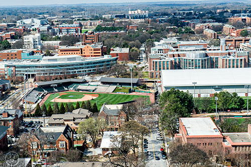 A view of Georgia Tech's campus from the SkyView Terrace at Square on Fifth.