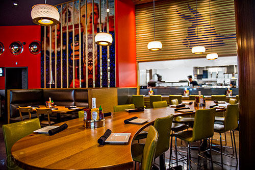 Larger tables for larger groups or get cosy with strangers at Cowfish.