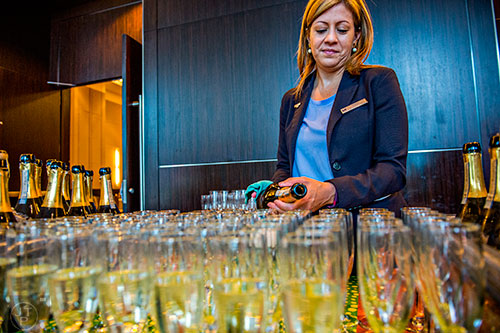 Champagne is served at brunch during the Atlanta Food & Wine Festival on Sunday.